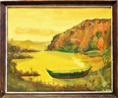 Картина върху фазер с  рамка, масло Картина върху фазер с  рамка, масло