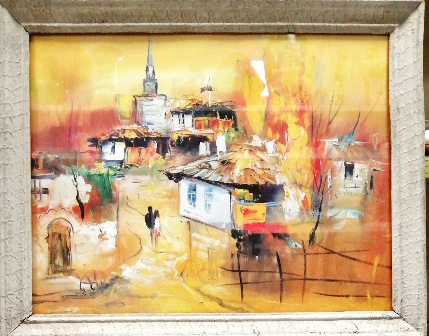 Картина върху фазер с  рамка, масло