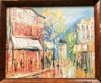 Картина върху платно с рамка, масло, Картина върху платно с рамка, масло,