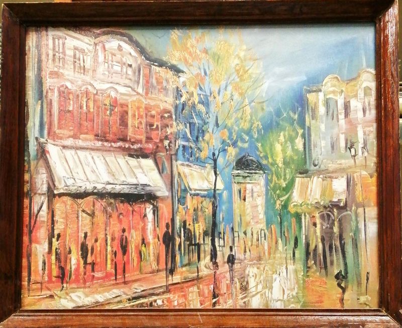 Картина върху платно с рамка, масло,