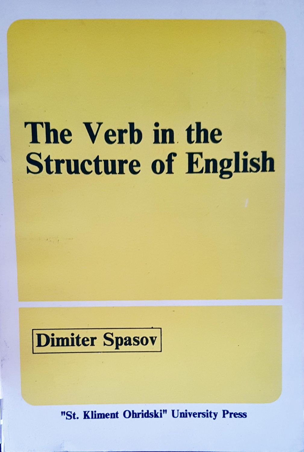 The Verb in the Structure of English