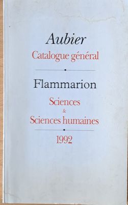 Catalogue general Aubier. Flamarion Sciences &amp;amp; Sciences humaines