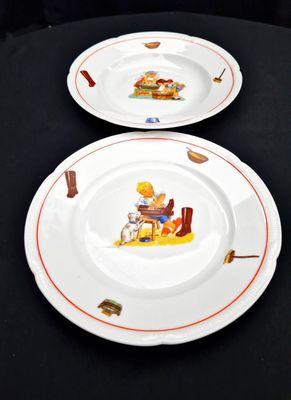 Плоска и дълбока порцеланови чинии - на брой