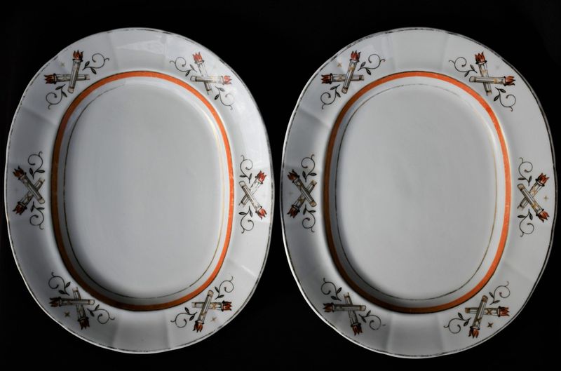 Комплект антични колекционни чинии, Швеция. Модел "Facklan".