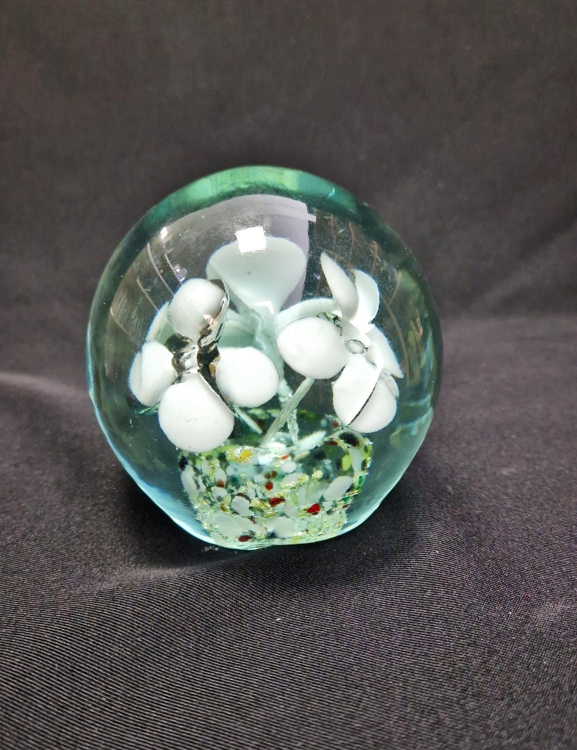 Статуетка цвете - стъкло