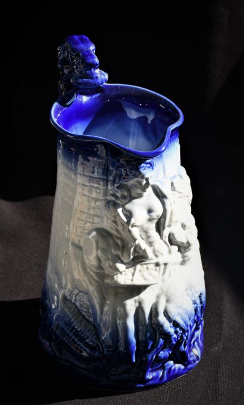 Английска керамична кана на " Burleigh Ironstone Staffordshire England "