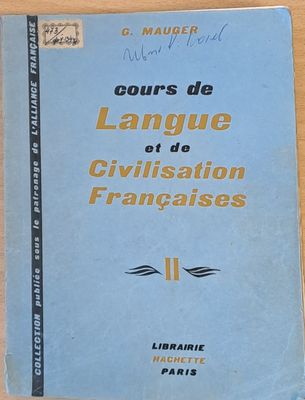 Cours de Langue et de Civilisation Francaises II