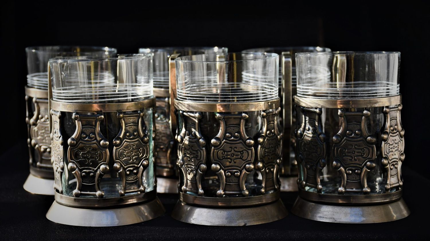 Съветски винтидж сервиз за чай