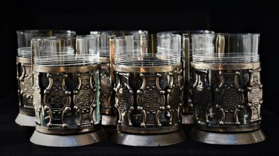 Съветски винтидж сервиз за чай Съветски винтидж сервиз за чай