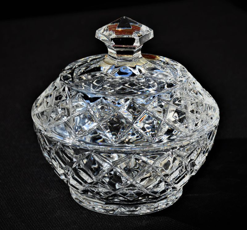 Кристална винтидж захарница "Бохемия"