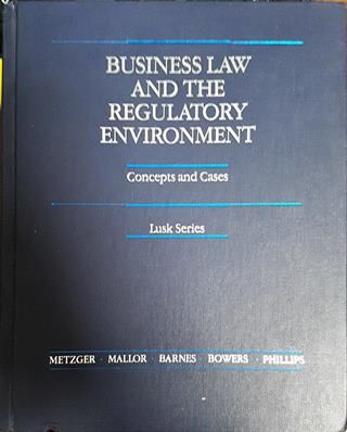 Business law and the Regulatory Environment