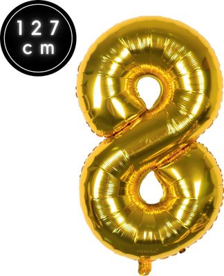 Fienosa Cijfer Ballonnen - Nummer 8 - Goud Kleur - 127 cm - XXL Groot - Helium Ballon - Verjaardag Ballon - Verjaardag Versiering - Leeftijd verjaardag - Verjaardagsballon - Verjaardag Fienosa Cijfer Ballonnen - Nummer 8 - Goud Kleur - 127 cm - XXL Groot - Helium Ballon - Verjaardag Ballon - Verjaardag Versiering - Leeftijd verjaardag - Verjaardagsballon - Verjaardag