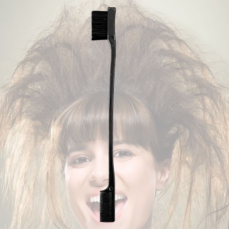 Toupeerborstel - Toupeerkam - Wenkbrauw Borstel - Wenkbrauw Kam - Styling Borstel - Haarborstel - Zwart - Fienosa