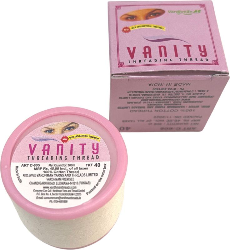 Vanity Epileer Touw Antibacterieel van Vardhman - Epileren - Wenkbrauw draad- Epileerdraad - Threading thread - Epileren van de kleinste donshaartjes - Professioneel draad van 100 % katoen Epileertouw