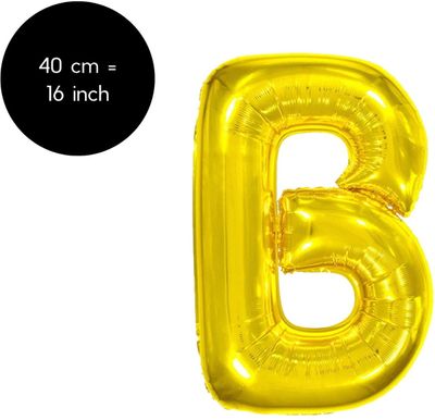 Fienosa Letter Ballonnen - Letter B - Goud - Kleur Goud - 40 cm - Helium Ballon - Verjaardag Ballon - Verjaardag versiering