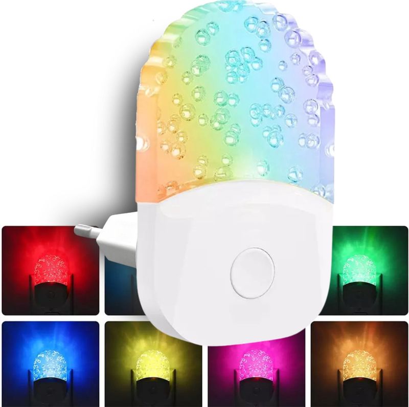Fienosa RGB Nachtlampje Stopcontact met Sensor – LED Sfeerverlichting fienosa rgb nachtlampje stopcontact met sensor