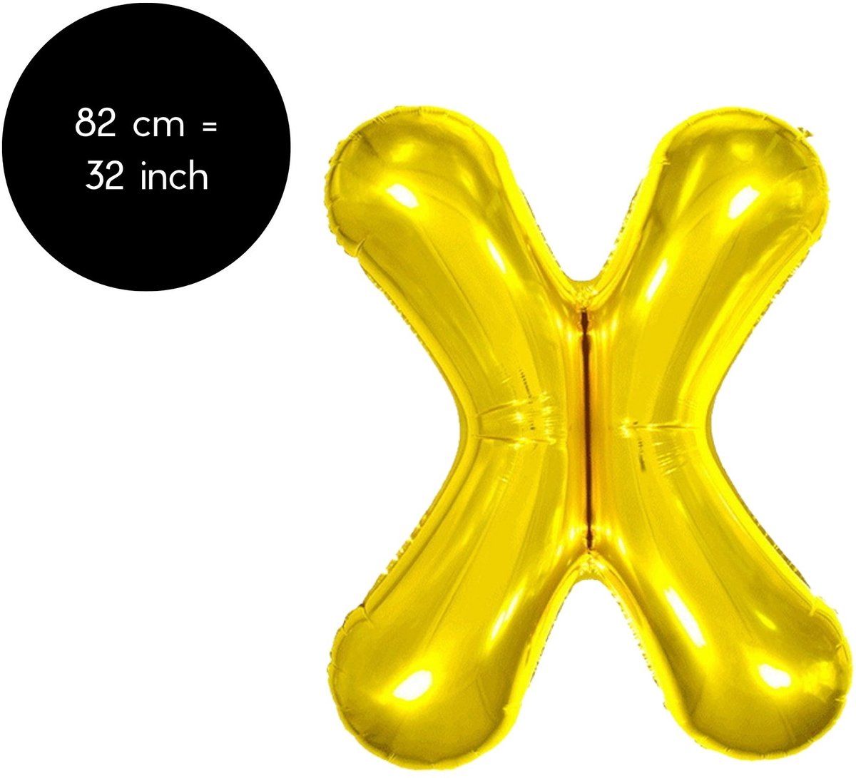 Fienosa Letter Ballonnen - Letter X - Goud - Kleur Goud - 82 cm - Helium Ballon - Verjaardag Ballon - Verjaardag versiering