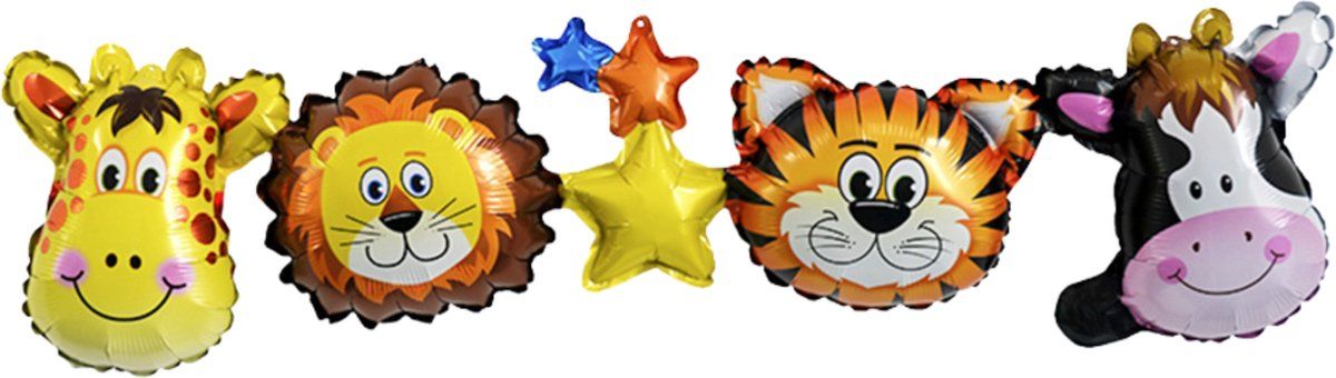 Jungle Dieren Ballon Slinger - Jungle Decoratie - Verjaardag versiering- Ballonnen - Jungle Ballon Slinger - Jungle Versiering - Dieren Ballonnen -Fienosa