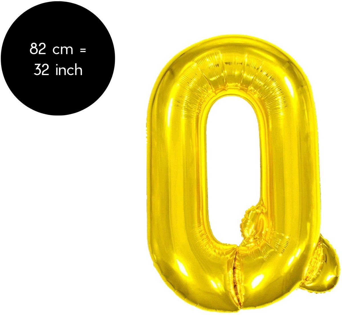 Fienosa Letter Ballonnen - Letter Q - Goud - Kleur Goud - 82 cm - Helium Ballon - Verjaardag Ballon - Verjaardag versiering