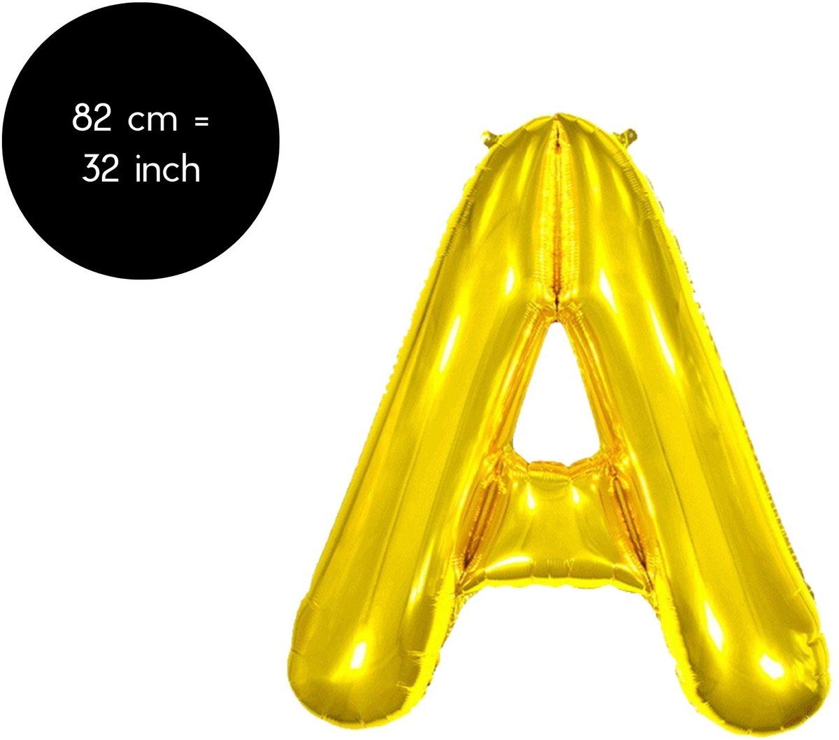 Fienosa Letter Ballonnen - Letter A - Goud - Kleur Goud - 82 cm - Helium Ballon - Verjaardag Ballon - Verjaardag versiering
