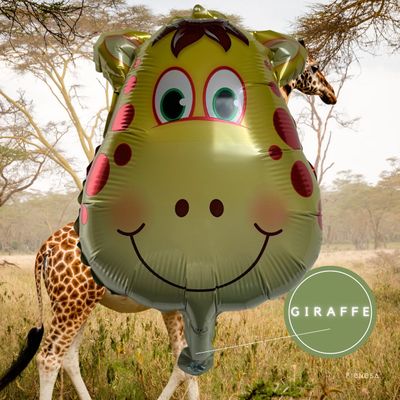 Jungle Dieren Ballonnen Set - 5 grote dierenkoppen plus jungle bladeren - Jungle verjaardag - Jungle Decoratie - 48 items - Jungle dieren - Verjaardag Versiering - Happy Birthday Slinger - Ballonnen -