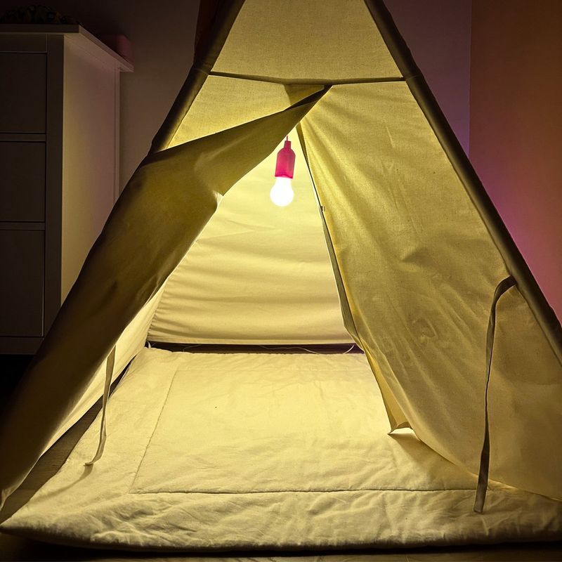 fienosa gele campinglamp trekkoord