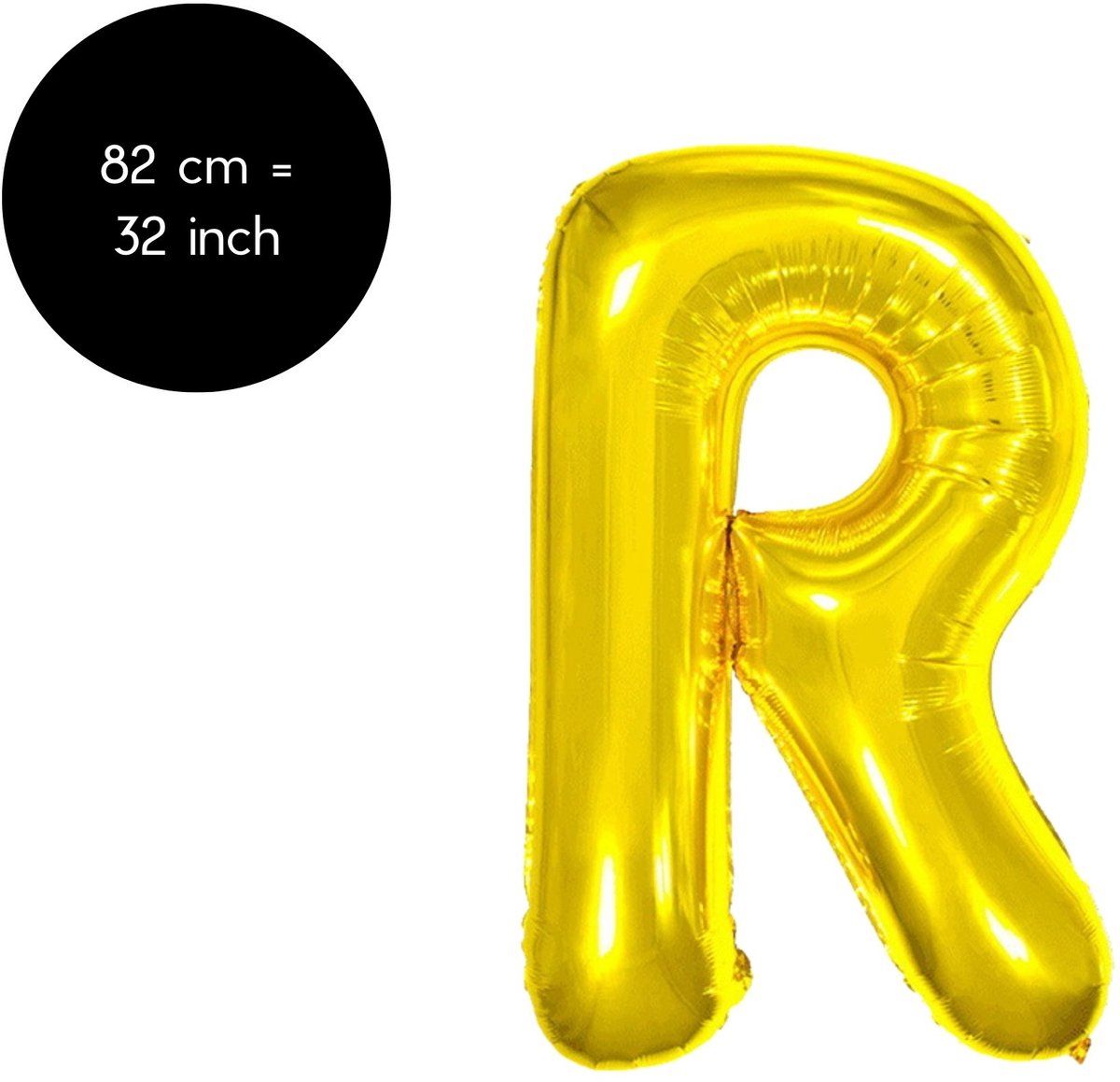 Fienosa Letter Ballonnen - Letter R - Goud - Kleur Goud - 82 cm - Helium Ballon - Verjaardag Ballon - Verjaardag versiering