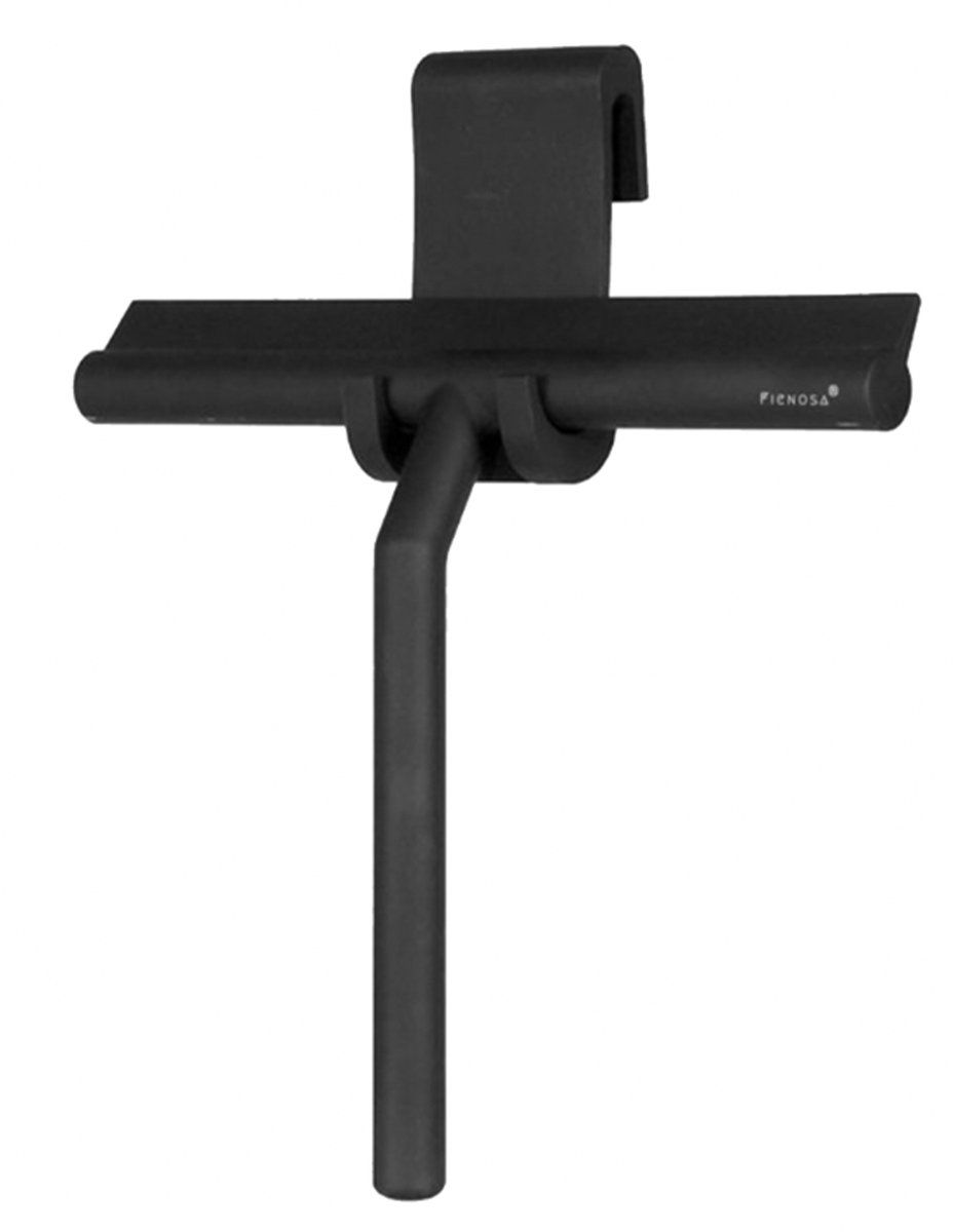 Fienosa Douchewisser Zwart - Douchetrekker - Siliconen Ophanghaak - Raamwisser - cadeau -Badkamer Accessoires - Luxe Trekker Douche - Zacht Siliconen, Modern strak design