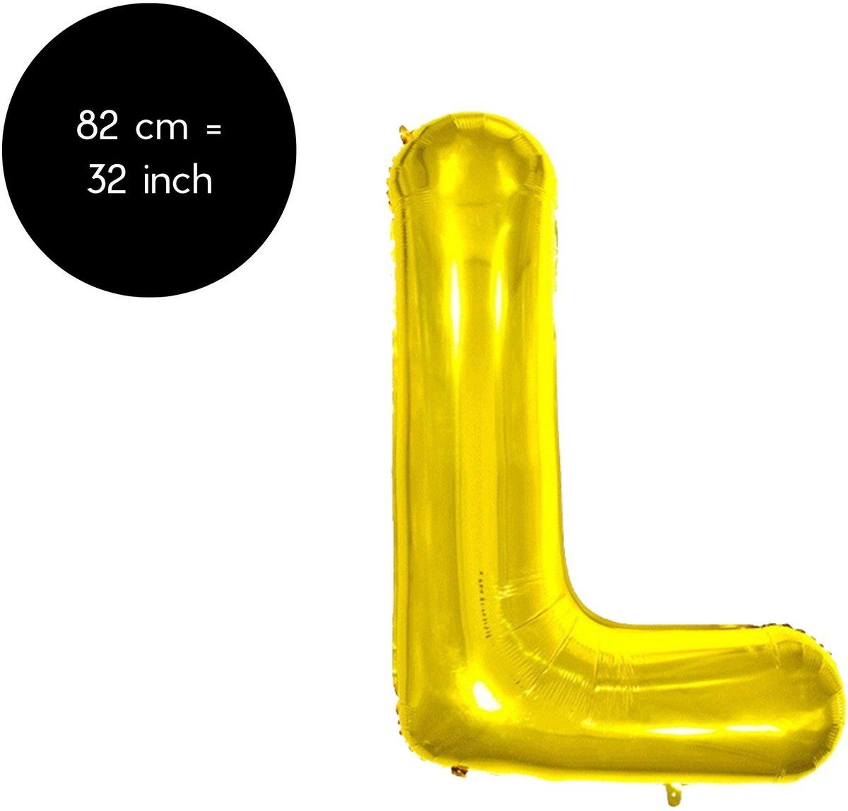 Fienosa Letter Ballonnen - Letter L - Goud - Kleur Goud - 82 cm - Helium Ballon - Verjaardag Ballon - Verjaardag versiering