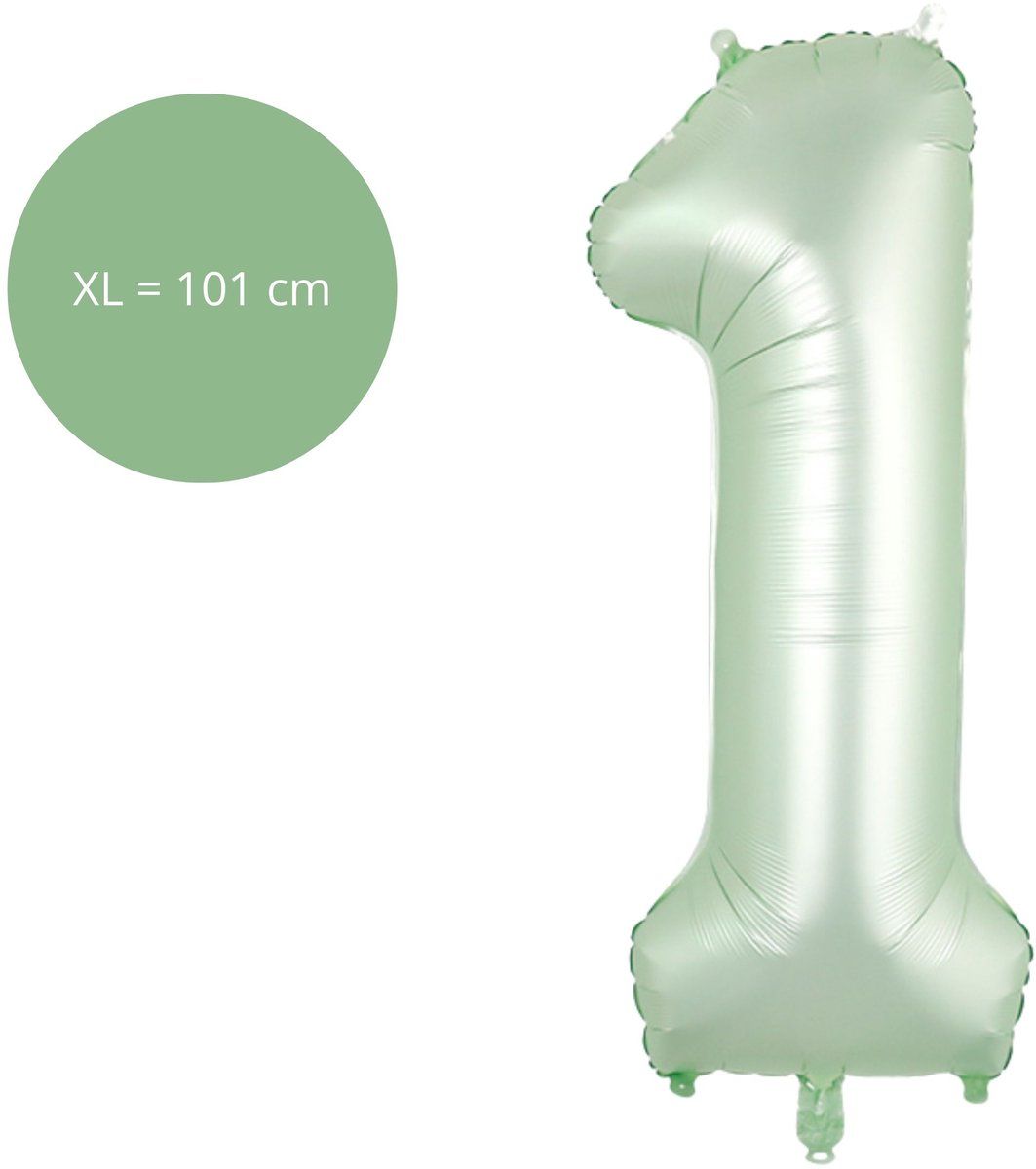 Fienosa Cijfer Ballonnen - Nummer 1 - Groen Pastel Kleur - 101 cm - XL Groot - Helium Ballon - Verjaardag Ballon - Verjaardag versiering - Leeftijd verjaardag - Verjaardagsballon - Verjaardag Fienosa Cijfer Ballonnen - Nummer 1 - Groen Pastel Kleur - 101 cm - XL Groot - Helium Ballon - Verjaardag Ballon - Verjaardag versiering - Leeftijd verjaardag - Verjaardagsballon - Verjaardag