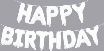 Fienosa Verjaardag Versiering - Happy Birthday - Happy Birthday versiering - Wit 37 cm Letters - Happy Birthday Slinger - Ballonnen Verjaardag - Verjaardag Decoratie - Fienosa Fienosa Verjaardag Versiering - Happy Birthday - Happy Birthday versiering - Wit 37 cm Letters - Happy Birthday Slinger - Ballonnen Verjaardag - Verjaardag Decoratie - Fienosa