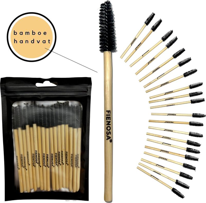 Fienosa Bamboe Wimper Borstels - Wenkbrauw Borstel - 20 stuks - Wimper extensions - Bamboe Handvat - ideaal in gebruik - Fienosa - Wenkbrouwborstels - Luxe Wenkbrouw Borstels - Duurzaam en Ecologisch Fienosa Bamboe Wimper Borstels - Wenkbrauw Borstel - 20 stuks - Wimper extensions - Bamboe Handvat - ideaal in gebruik - Fienosa - Wenkbrouwborstels - Luxe Wenkbrouw Borstels - Duurzaam en Ecologisch