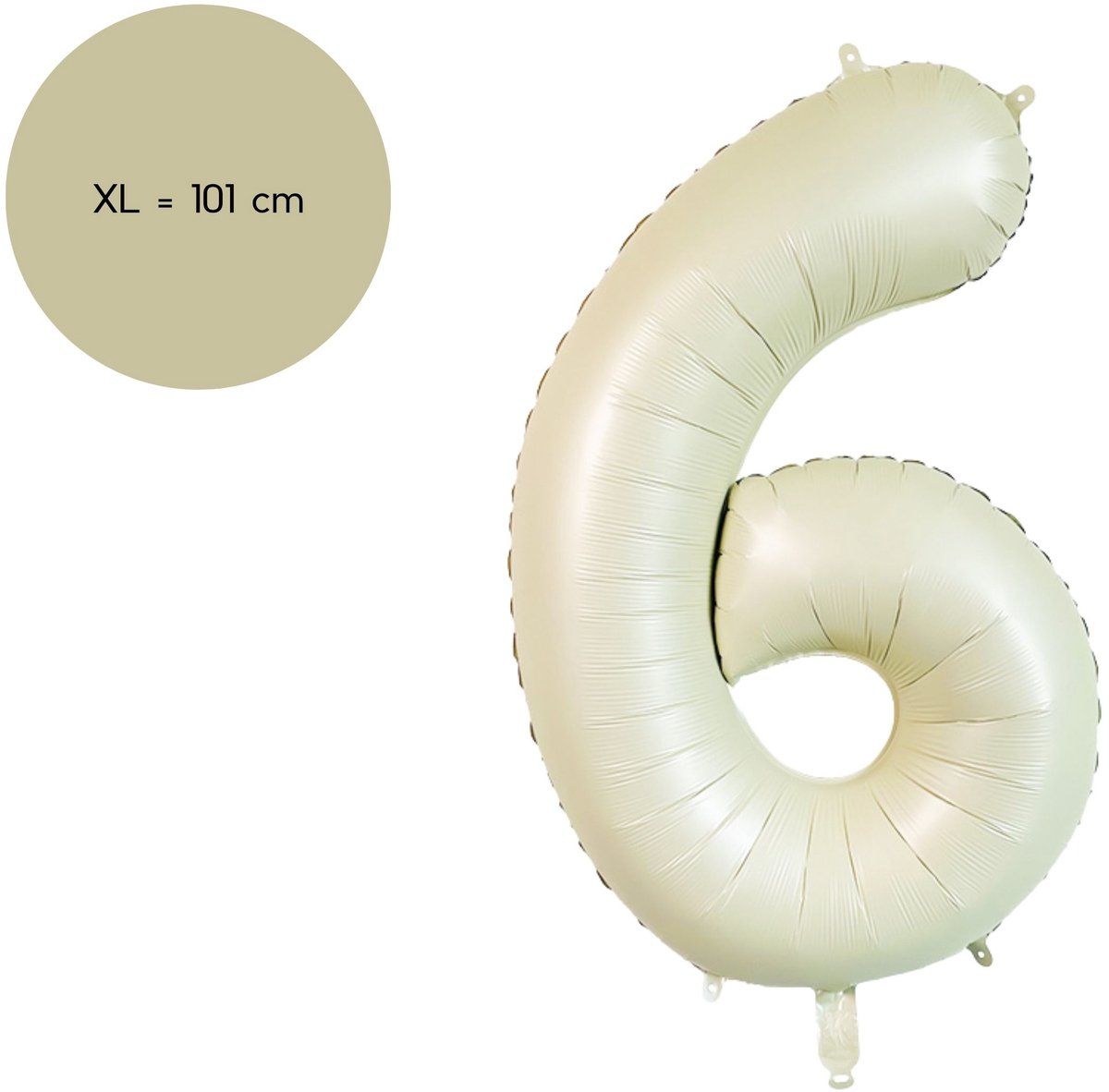 Fienosa Cijfer Ballonnen - Nummer 6 Beige Ivory Kleur - 101 cm - XL Groot - Helium Ballon - Verjaardag Ballon - Verjaardag versiering - Leeftijd verjaardag - Verjaardagsballon - Verjaardag Fienosa Cijfer Ballonnen - Nummer 6 Beige Ivory Kleur - 101 cm - XL Groot - Helium Ballon - Verjaardag Ballon - Verjaardag versiering - Leeftijd verjaardag - Verjaardagsballon - Verjaardag