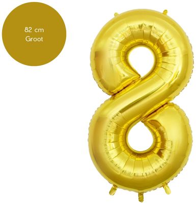 Fienosa Cijfer Ballonnen - Nummer 8 - Goud Kleur - 82 cm - XL Groot - Helium Ballon - Verjaardag Ballon - Verjaardag versiering - Leeftijd verjaardag - Verjaardagsballon - Verjaardag Fienosa Cijfer Ballonnen - Nummer 8 - Goud Kleur - 82 cm - XL Groot - Helium Ballon - Verjaardag Ballon - Verjaardag versiering - Leeftijd verjaardag - Verjaardagsballon - Verjaardag