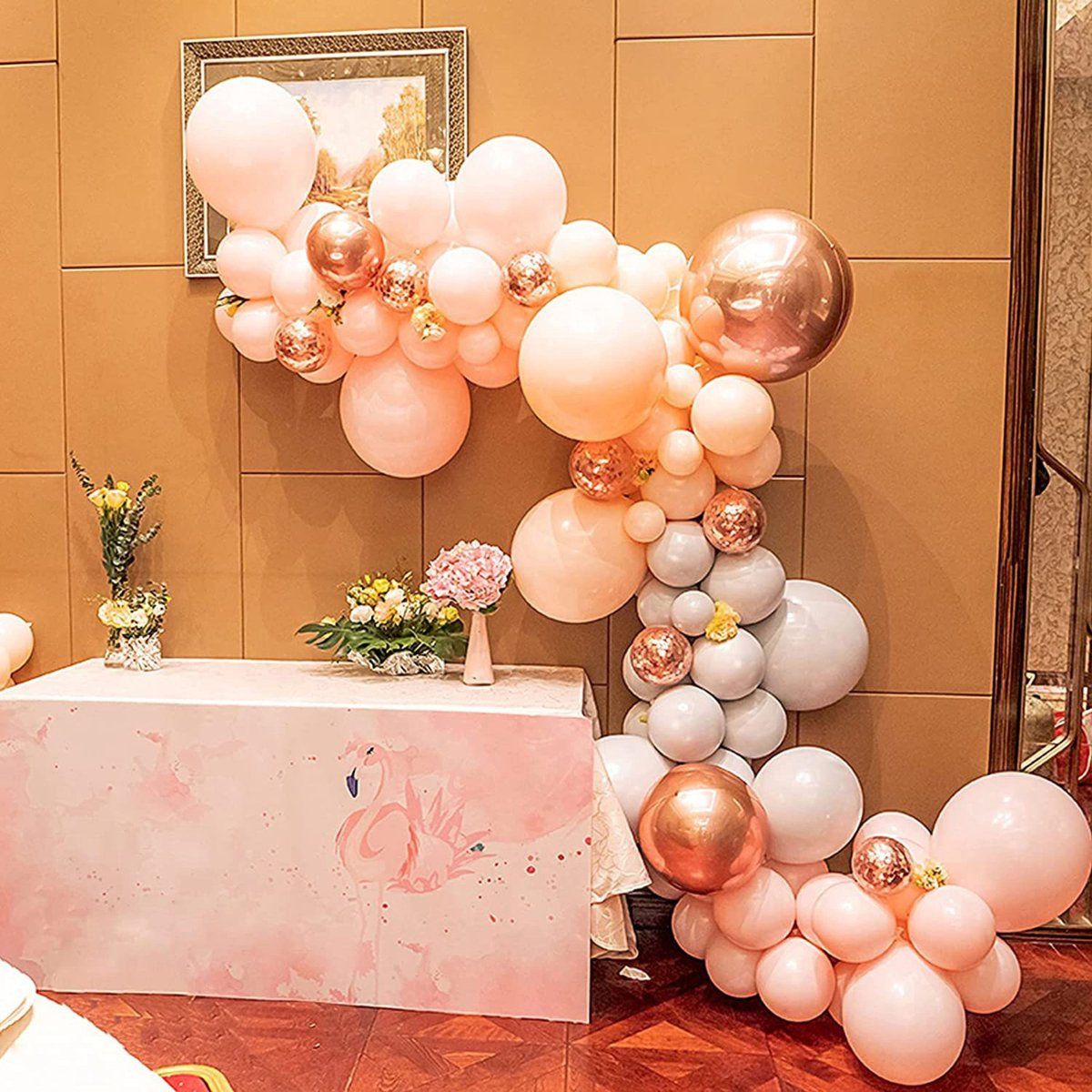 Fienosa Ballonnenboog huwelijk thema - Zalm Roze - Luxe Verjaardag Ballonnen - Ballonnenboog - Verjaardag - Bruiloft decoratie - 96 stuks - Helium Ballonnen - Ballonnen Pilaar Fienosa Ballonnenboog huwelijk thema - Zalm Roze - Luxe Verjaardag Ballonnen - Ballonnenboog - Verjaardag - Bruiloft decoratie - 96 stuks - Helium Ballonnen - Ballonnen Pilaar