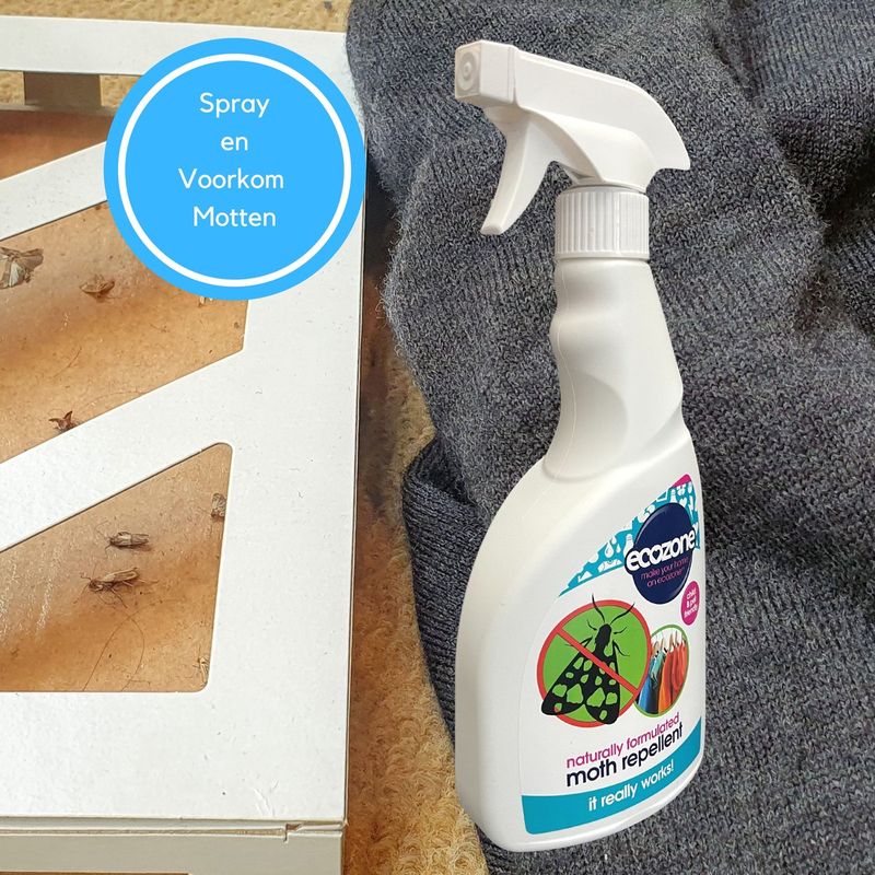 Ecozone Natuurlijke Motten Spray – Bescherming tegen motten in kledingkast en textiel (2 x 500 ml)