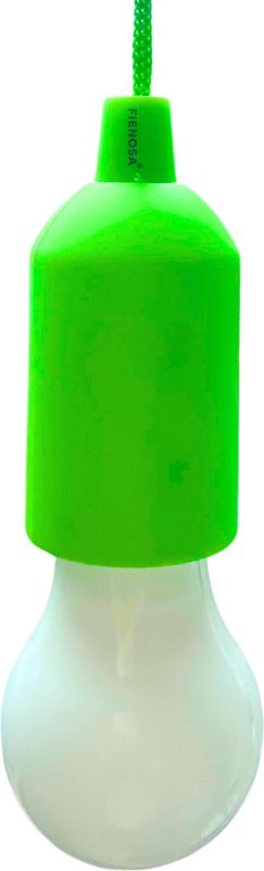 Fienosa LED Treklamp Groen – Campinglamp met Trekkoord – Tentlamp op Batterijen – Hanglamp Camping – Nachtlampje Kinderen – Warm Wit Licht