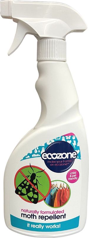 Ecozone Natuurlijke Motten Spray - met Flessenborstel - Mottenballen - Mottenval - Motten bestrijden - Ecologisch - Anti Motten - Milieuvriendelijk