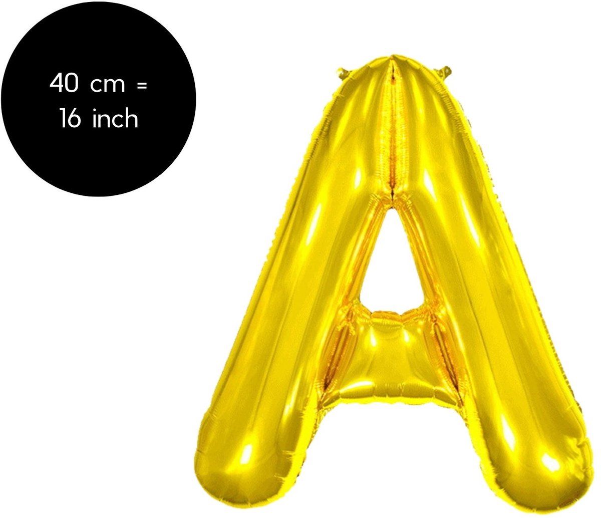 Fienosa Letter Ballonnen - Letter A - Goud - Kleur Goud - 40 cm - Helium Ballon - Verjaardag Ballon - Verjaardag versiering Fienosa Letter Ballonnen - Letter A - Goud - Kleur Goud - 40 cm - Helium Ballon - Verjaardag Ballon - Verjaardag versiering