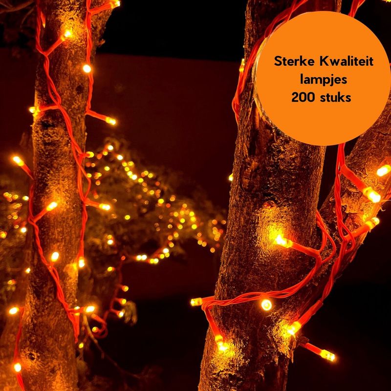oranje feest verlichting slinger
