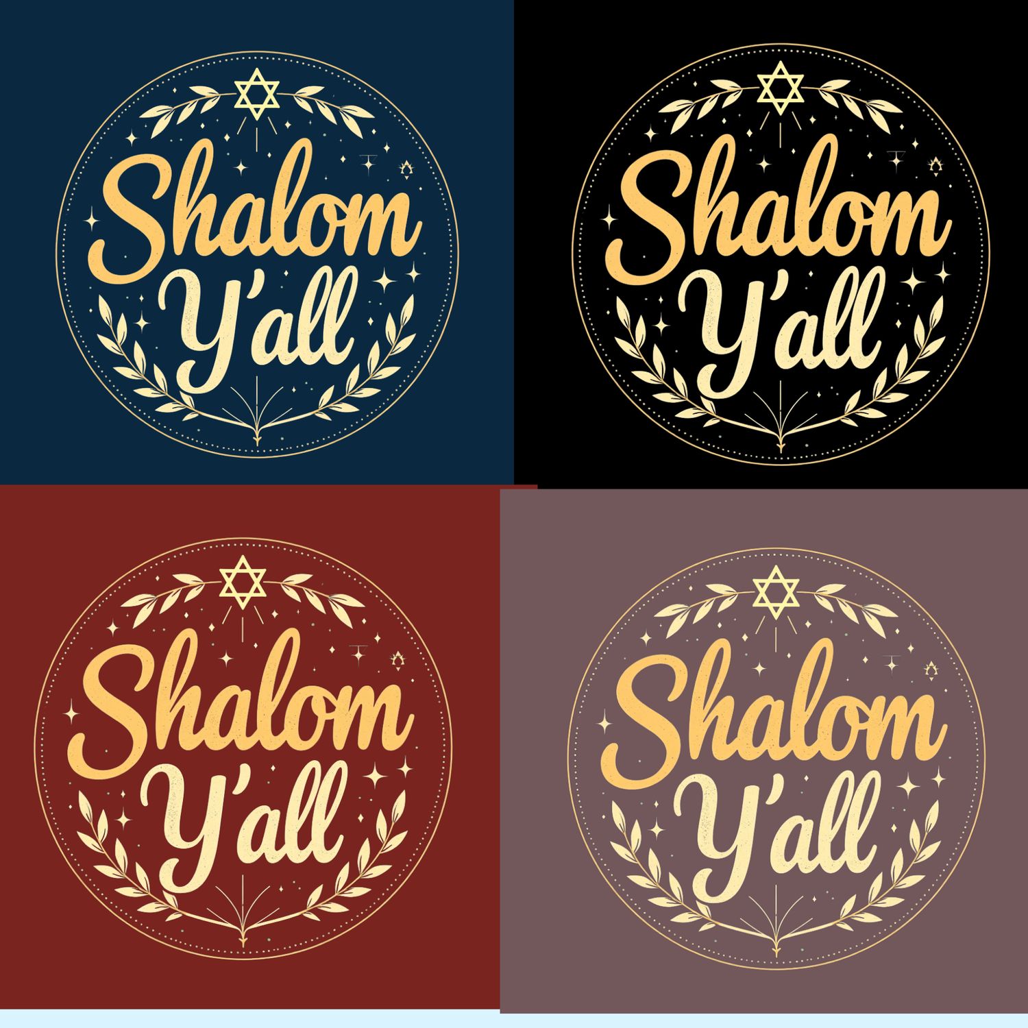 Shalom Y'all - Classic Gold