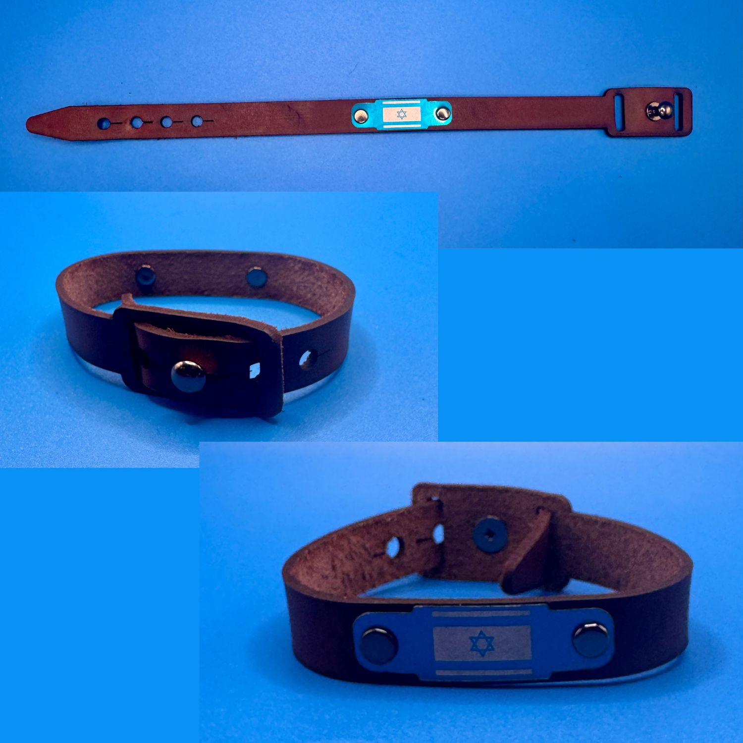 Kosher Leather Yahrtzeit bracelets