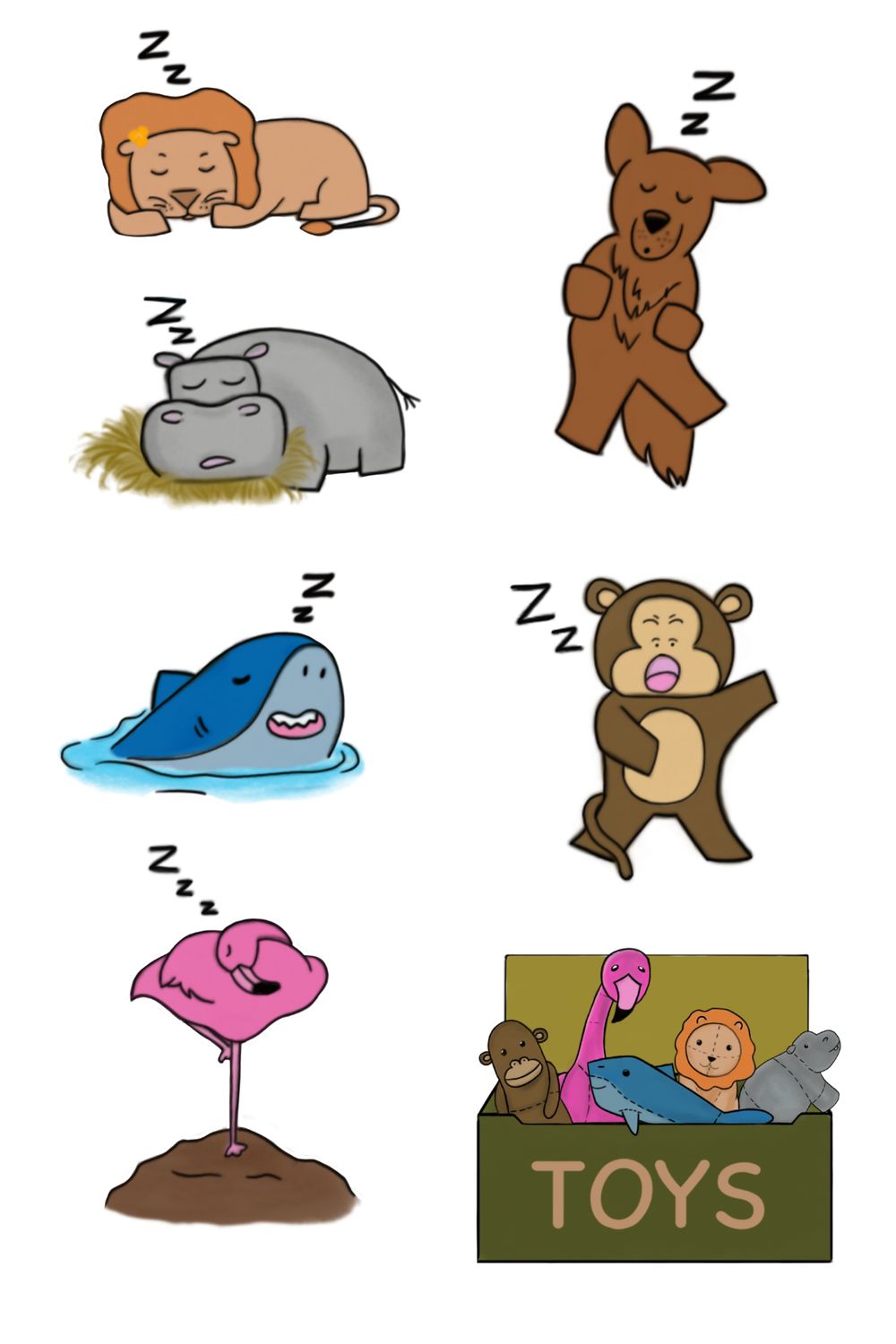 Goodnight Gus Stickers and Coloring Sheets