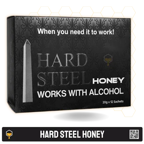 Hard Steel Honey 12 sachets – Maximum strength male enhancement honey for stamina and performance