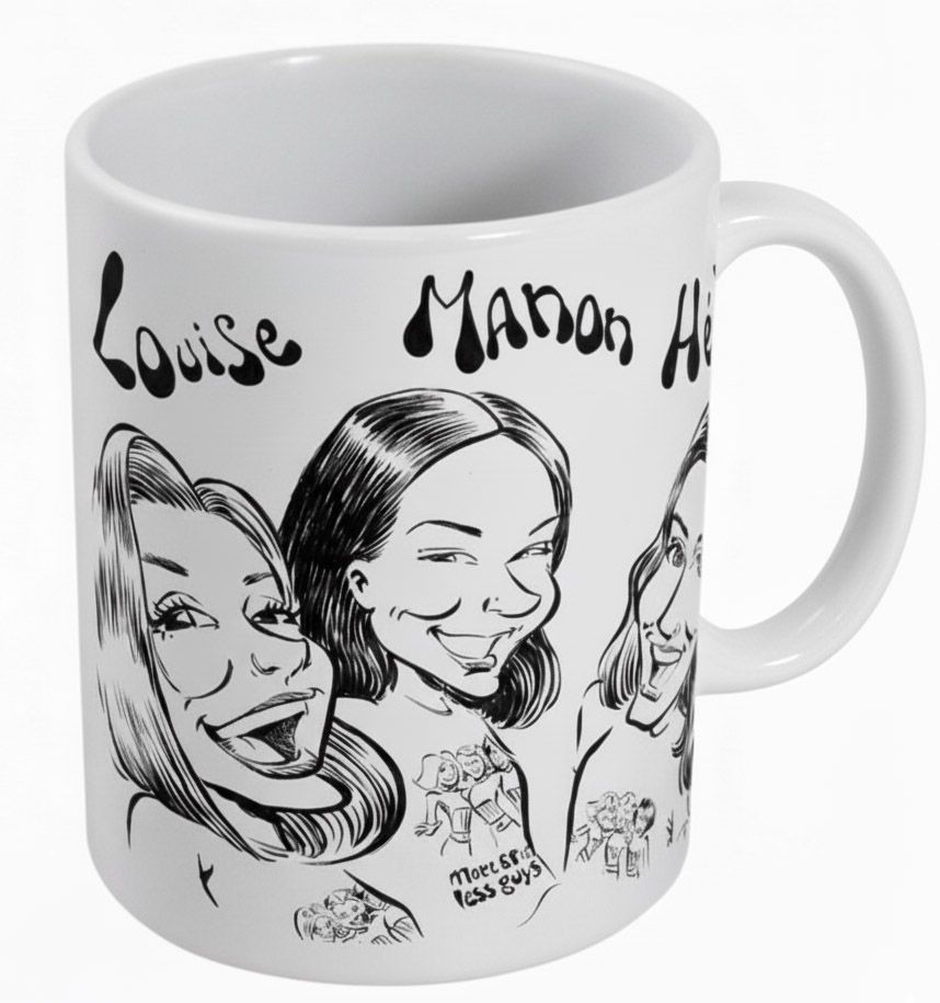 Mug 1 Caricature noir et blanc d'après photo - 30€