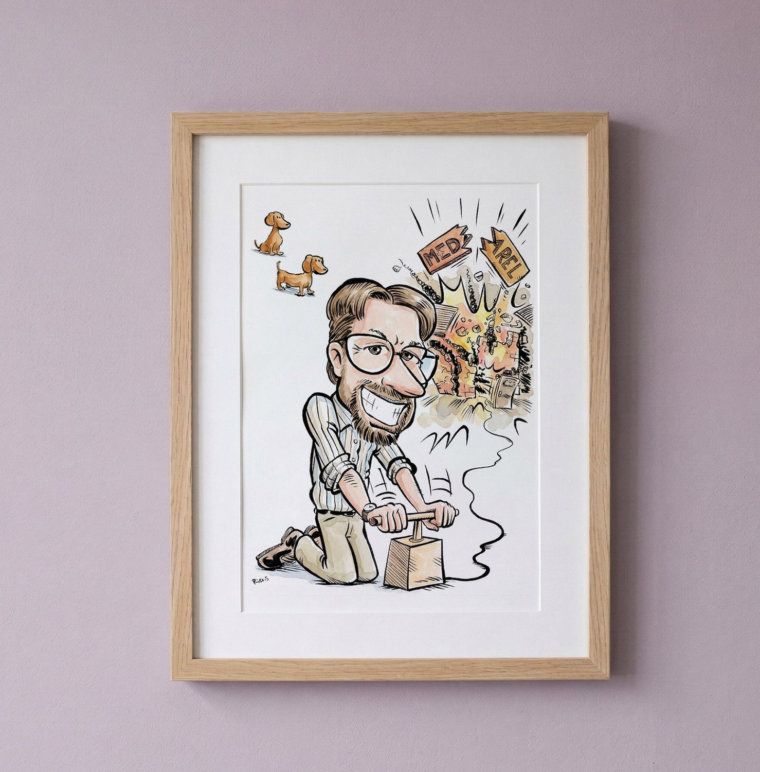 Hand-Drawn color Caricature from Your Photos