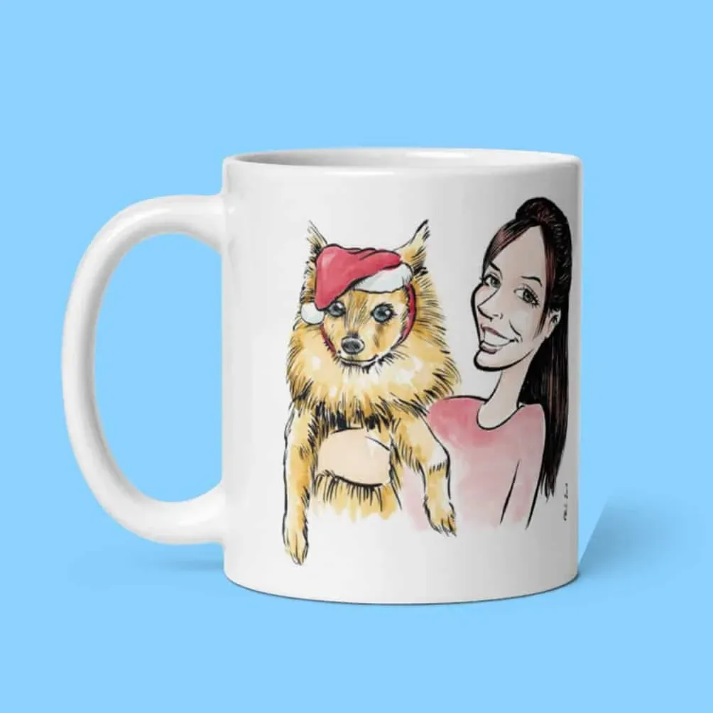 Tazza 1 Caricatura a colori da foto