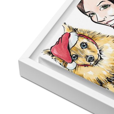 Tela Stampata con Cornice: La tua Caricatura Disegnata a Mano da Foto