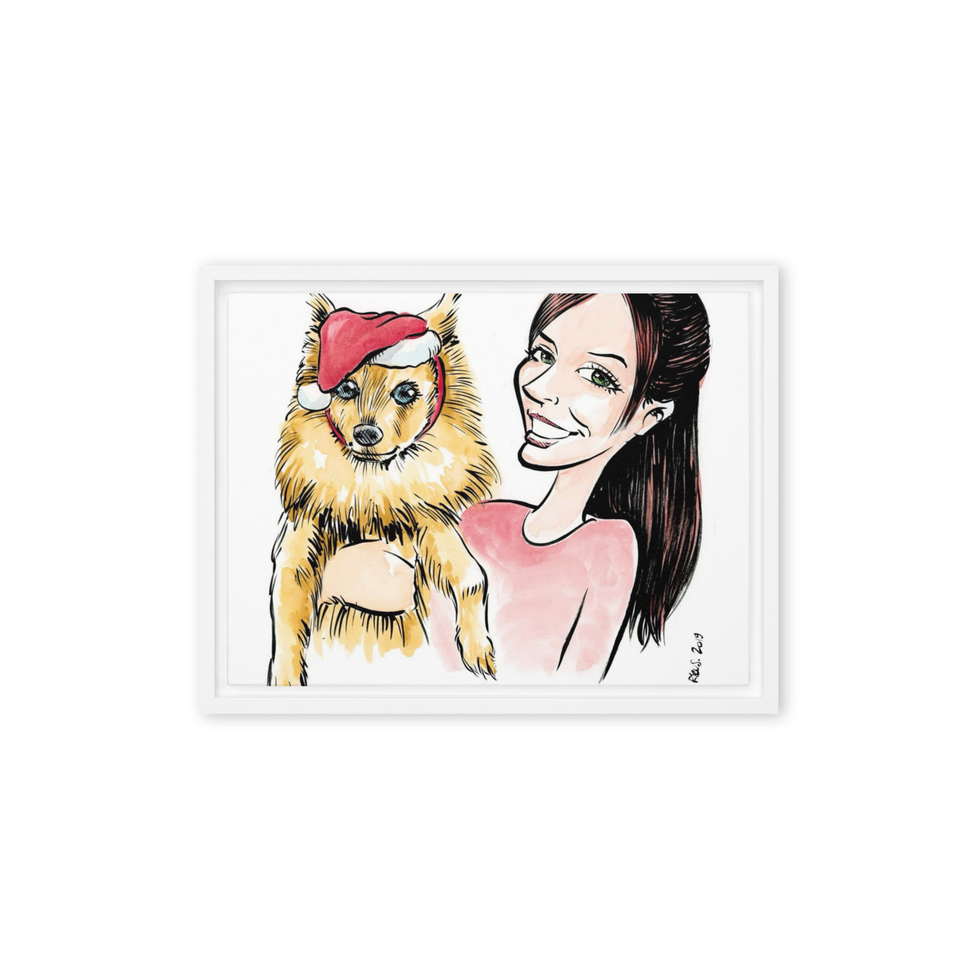 Toile caricature détail cadre