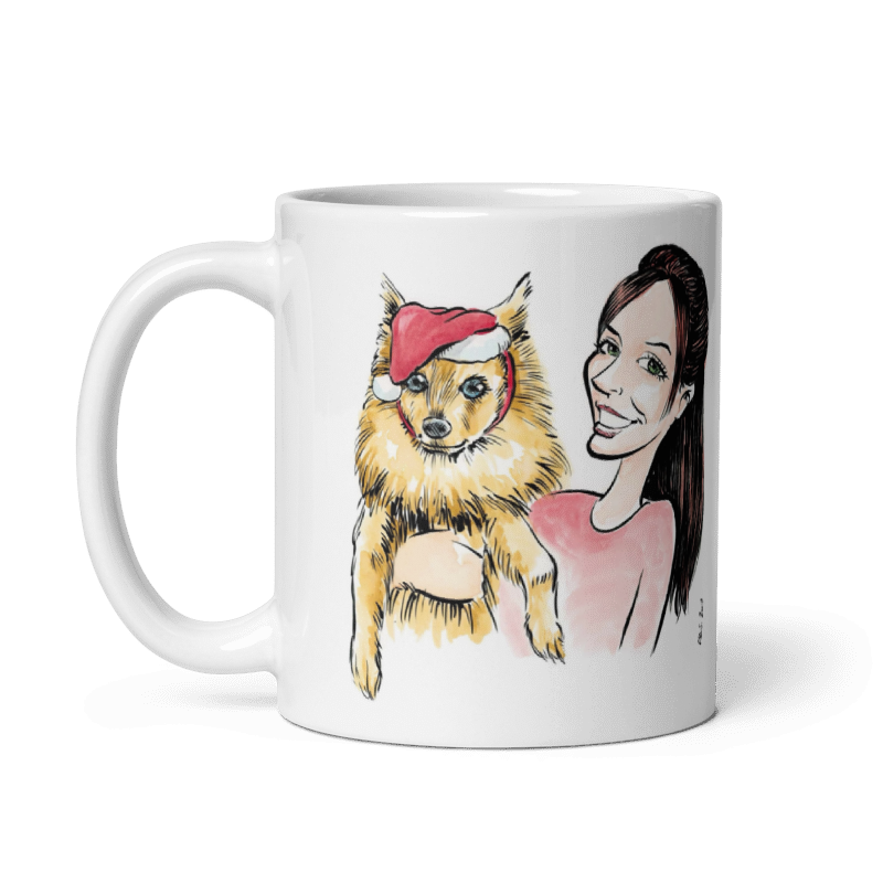 Custom Pet Portrait on Premium Mug